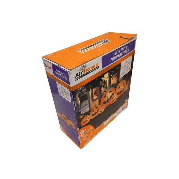 Inflatable LIGHTED Large 8' PUMPKIN PATCH Air blown Yard Outdoor Indoor Party - Picture 14 of 15